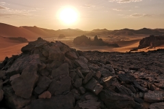 Sunset - Tin Merzouga - Tadrart -  Djanet Sunset - Tin Merzouga - Tadrart -  Djanet